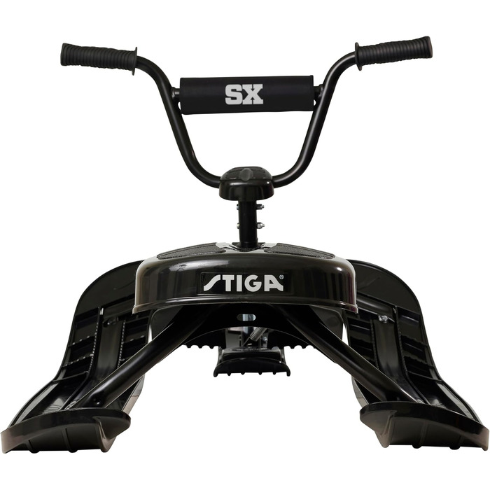 Міцні сани з кермом BMX, сталевою рамою, гальмом та лебідкою Керовані сани для дітей віком від 7 років та дорослих, макс. 90 кг, чорні