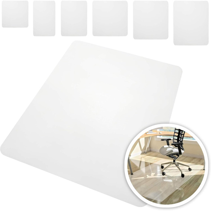 Захисні килимки для підлоги Rapid Teck 120 см x 150 см для твердих підлог у 6 розмірах, килимок для офісних стільців, захисний килимок для підлоги, напівпрозорий