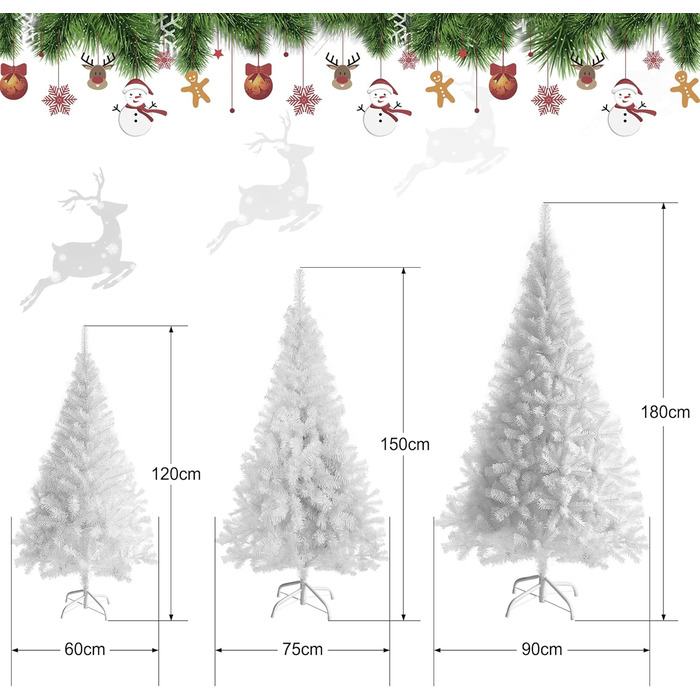 Штучна ялинка 120 см біла Homewit