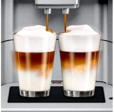 Повністю автоматична кавоварка Siemens EQ.6 plus s700 TE657M03DE, для багатьох кавових делікатесів, насадка для спінювання молока, керамічна кавомолка, функція подвійної чашки, захист від вапняного нальоту, автоматичне очищення парою, 1500 Вт, нержавіюча 