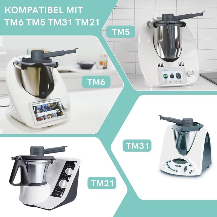 Паровий дивертор для Thermomix TM6 TM5 TM31, Паровий дивертор для захисту кухонних навісних шаф, Конденсатовідвідник BPA Free, Аксесуари для парового дивертора Thermomix, Насадка для відхилення пари - сірий для Thermomix TM6 TM5 TM31 TM21