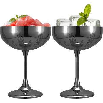 Пшеничний візерунок колосся з нержавіючої сталі чаша для шампанського 280 мл, чаші для шампанського з нержавіючої сталі, келихи дл