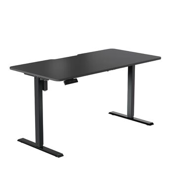 Ігровий стіл початкового рівня Електрично регульований по висоті ігровий стіл та стіл для ПК Ергономічний ігровий стіл для геймерів Чорний, 140 x 70 см - Ігровий стіл чорного кольору 140 x 70 см