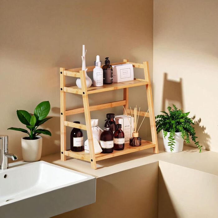 Бамбукова підставка для спецій, стояча, настільна полиця, 40x40x21 см, дерев&39яна підставка для спецій, кухонний органайзер, органайзер для кухонної стільниці, пральні та офісу