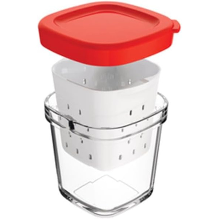 Йогуртниця Tefal YG660132 Multidelices Express, сталь, червоний, білий