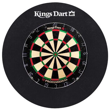 Професійний набір дротиків Kings Dart Високоякісна мішень для дротиків із сизалевої сталі окантовка дротиків Тонка рамка поля для дротиків у формі павутини Турнірна мішень для дротиків згідно зі стандартом WDF Професійна якість (металеве кільце) Чорний