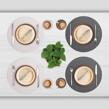 Набір з 4-х, миються серветки серветки круглі Ø 38см серветки круглі двосторонні нековзні серветки зі штучної шкіри серветки зі шт