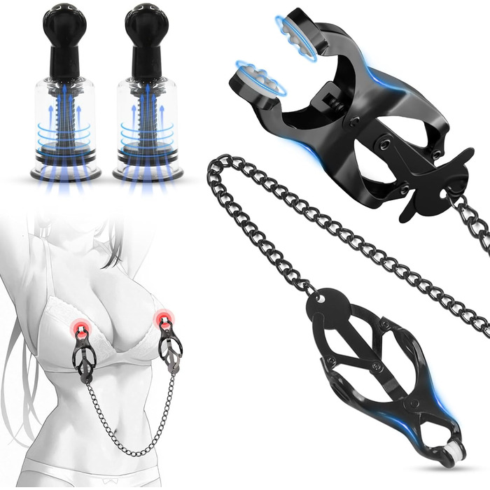 Набір для стимуляції сосків BDSMYEE, для пар: BDSM ігри та еротичні експерименти