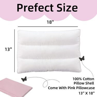 Подушка для немовлят Aisawate з наволочкою - 33x48 см М'яка дитяча подушка з органічної бавовни для сну - Подушка для немовлят, що