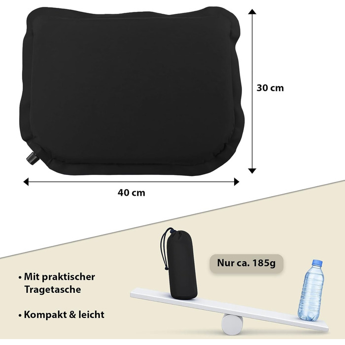 Самонадувальна подушка для сидіння для кемпінгу 40 x 30 x 3,8 см Термоподушка для стадіону Ізоляційний килимок для сидіння на вулиці Надлегкий набір з 2 шт.