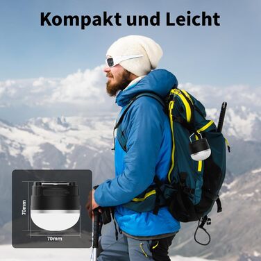 Акумуляторний світлодіодний ліхтар для кемпінгу, портативний ліхтар для намету 1000 люмен з 12 режимами RGB-освітлення, портативний зарядний пристрій, водонепроникний, міні-ліхтарик з магнітною основою для надзвичайних ситуацій, відключення електроенергії