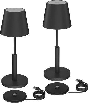 Акумуляторна настільна лампа Світлодіодний бездротовий сенсорний вимикач для приміщень/на вулиці з можливістю затемнення IP54 водо