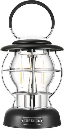 Ліхтар для кемпінгу, ретро-ліхтар для кемпінгу, (320 лм, IP44, 5000 мАг, до 180 годин) 3 рівні яскравості, плавне затемнення, акумуляторний ліхтар для кемпінгу, зовнішній світлодіодний ліхтар для кемпінгу RCL0002