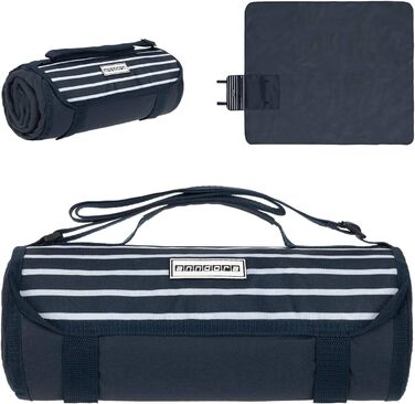 Рюкзак для пікніка anndora, набір з 15 аксесуарів ковдра для пікніка, синьо-біла смужка, темно-синій та білий
