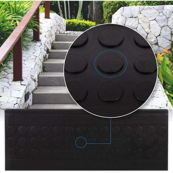 Гумовий килимок для сходів casa pura - 25 x 75 см - набір з 10 стійких до погодних умов та протиковзких килимків для сходів - гумо