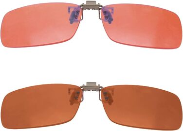 Окуляри-кліпси BRADDELL OPTICS з фільтром від мігрені (FL-41 рожеві та FL-60 коричневі) при фотофобії, LED-освітленні та роботі за комп'ютером