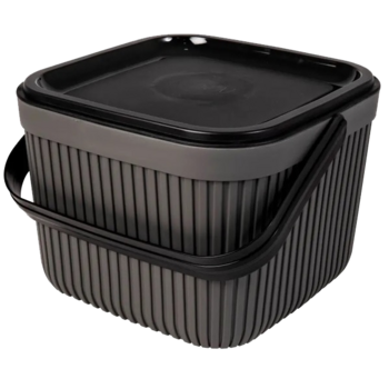 Кошик Herevin Grey з ручкою та кришкою 7 л (161199-012) (7023426)