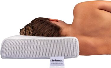 Підтримуюча подушка для шиї Traumschloss Comfort - регульована по висоті, подушка для зняття тиску з в&39язкопружним пінопластовим ядром (RG50) та дихаючим, стійким подвійним в&39язаним чохлом - 30x60 см, 10 см