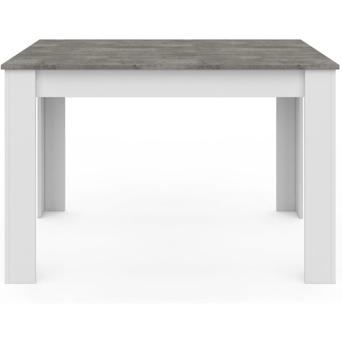 Прямокутний обідній стіл ROZY на 4 особи, білий, стільниця під бетон, 110 см
