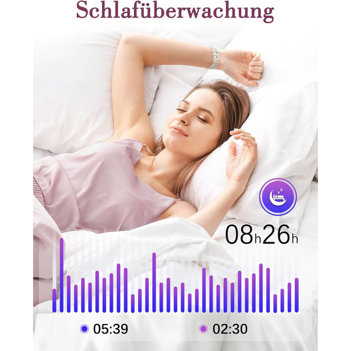 Жіночий смарт-годинник для фітнесу, тонкий фітнес-трекер, крокомір, з монітором серцевого ритму, вимірюванням SpO2, моніторингом сну, маленьким водонепроникним IP68 смарт-годинником, спортивним годинником для Android iOS, телефону Polarsterngold