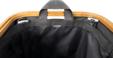 Кошик для білизни з 1 кришкою 2 відділення 150 л Бамбукова тканина Сірий Великий XXL - Кошик для білизни Сірий Темно-сірий Антраци