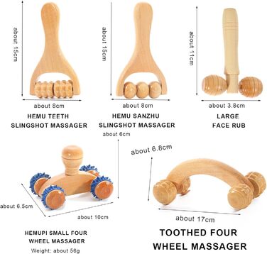 Масажний набір Wood, Yiyiдля набору з 5 фасційних стрижнів, преміум масажний роликовий дерево, для розслаблення м'язів, корекції тіла, фасційний ролик, набір для мадеротерапії, для шиї, ніг, спини, тіла