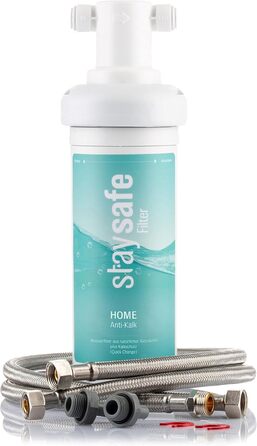 Набір фільтрів для води staysafe ANTIKALK, включаючи безкоштовні аксесуари Гранулят захисту від вапняного нальоту виробництва Німеччини Фільтр для води під раковиною проти забруднюючих речовин у водопровідній воді Швидко встановлюється фільтр для води від