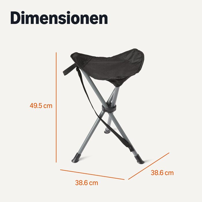 Кемпінговий стілець Storeo Basics, складний, чорний