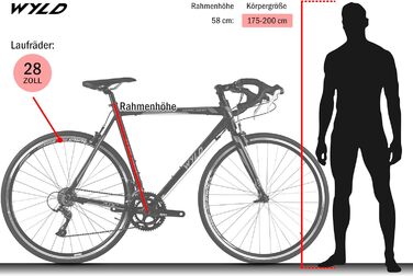 Велосипед WYLD Racing 28&39&39 Whirlwind 200 чорно-фіолетовий 18 передач 60 см