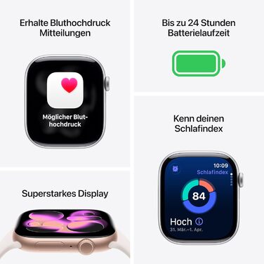 Розумний годинник Apple Watch Series 11 GPS 46 мм із алюмінієвим корпусом Diamond Black та чорним спортивним ремінцем (M/L). Оцінка сну, фітнес-трекер, відстеження здоров&39я, завжди ввімкнений дисплей, водонепроникність. Корпус M/L 46 мм Diamond Black/Bl