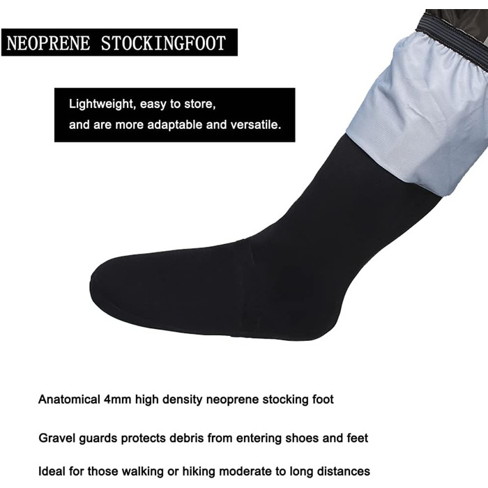 Чоловічі рибальські вейдерси Kylebooker, дихаючий одяг для риболовлі, вейдерси для нахлистової риболовлі на ногу та груди, доступні дихаючі водонепроникні рибальські вейдерси KB004 L оливково-зелені