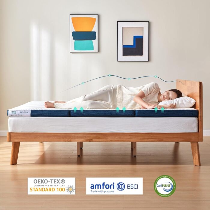 Складаний матрац 90 x 200 см з надзвичайно водонепроникним чохлом, матрац Tencel Trifold 7,5 см, матрац з піни з ефектом пам&39яті, складаний, портативний, легко зберігати, диван-ліжко білий 90 x 200 см