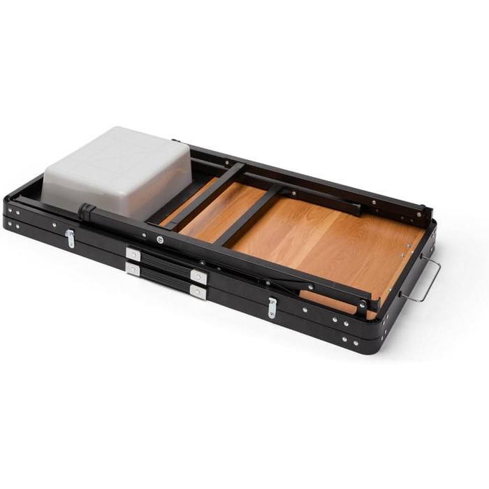 Кухонна коробка Camp LIFE Capri Кемпінгова шафа, кемпінгова кухня, дорожня кухня, складна з алюмінієвою рамою Вулична кухонна шафа, кемпінгова кухня, міні-кухня для тенту, вкл. сумку для перенесення класу люкс