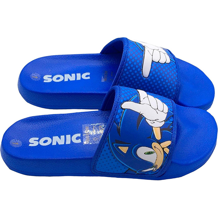 Їжак Сонік, шльопанці для хлопчиків або дівчаток, сині, розмір 28-37 EU 33 EU, сині