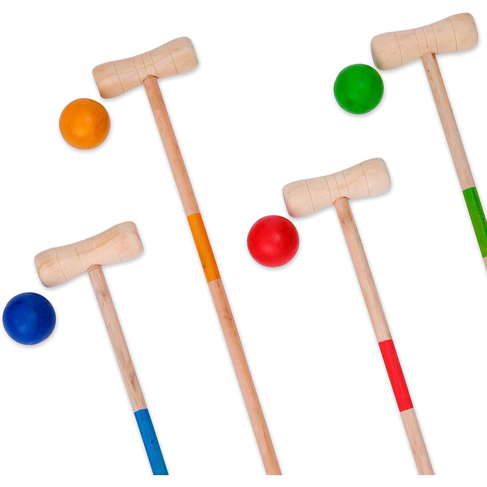 Набір для крокету Ocean 5 Гра в крокет на свіжому повітрі, дерев&39яна гра на спритність, для дітей та дорослих, для 2-4 гравців, Крокет XXL