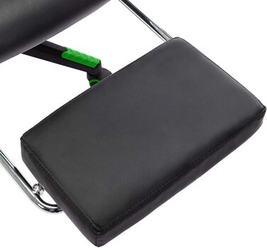 Геймерське крісло з підставкою для ніг, чорно-зелена штучна шкіра, офісне крісло з регульованою висотою, високою спинкою та 2 додатковими подушками для ергономіки та відпочинку