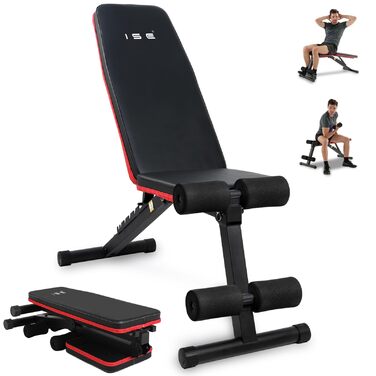 Складана регульована багатофункціональна похила лава для силових тренувань ISE, тренажер для м&39язів живота з 7-позиційною регульованою спинкою для тренування всього тіла, домашній тренажер для живота, лава для сидячих пресів 5902