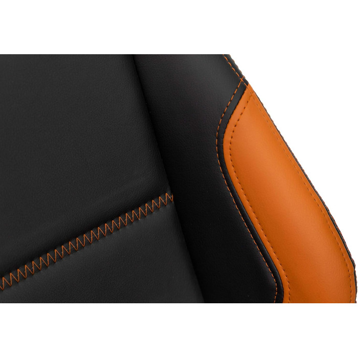 Преміальне гоночне крісло XL, офісне крісло, ігрове крісло XL, крісло керівника, обертове крісло Fire - Робоче крісло з поперековою опорою - Ігрове крісло - Витримує до 150 кг - Штучна шкіра - Чорний/Помаранчевий Fire (Помаранчевий)