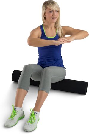 Тренувальний ролик для пілатесу softX, чорний, 90 x 14,5 x 14,5 см, 6520163