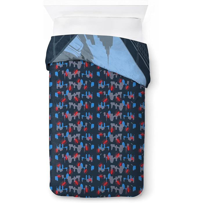 Комплект дитячої постільної білизни Marvel Spiderman City Streets 100 бавовна 135x200 см односпальний розмір - підодіяльник наволо