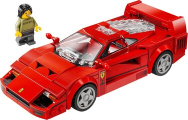 Суперкар Ferrari F40, Ігровий набір із збірною іграшковою машинкою та мініфігуркою водія, Колекційний набір для дітей, Подарунок для хлопчиків та дівчаток 76934