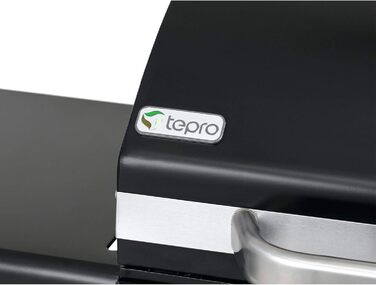 Газовий гриль tepro Mayfield 2 2 потужні пальники з нержавіючої сталі, хромовані решітки (система Rost-in-Rost), зона підігріву, термометр у кришці та бічні полиці, 112 x 58 x 100 см