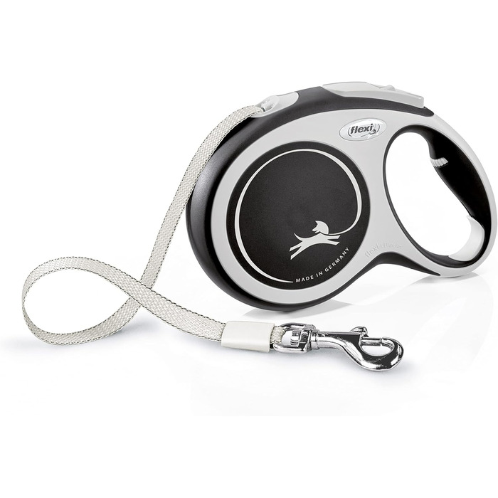 flexi® Comfort L Harness 8 м чорний, висувний повідець для собак до 50 кг