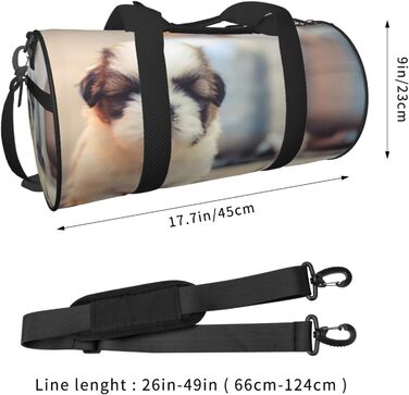 Біла та коричнева дорожня сумка-мішок, довговічна, спортивна сумка для чоловіків та жінок, ідеальна для цуценят, велика спортивна сумка