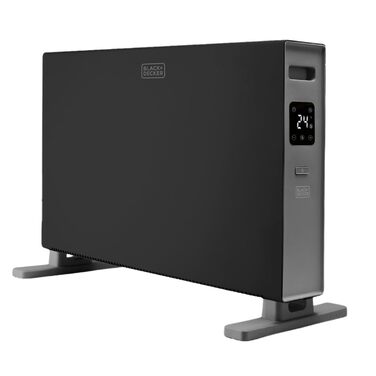 Конвекторний обігрівач, обігрівач, вентилятор, 2000 Вт, світлодіодний дисплей, 2 рівні потужності, таймер, захист від перегріву, ручка для перенесення, чорний 2000 Вт Цифровий, 2001E -