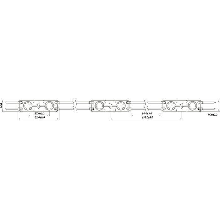 Набір світлодіодних модулів 20 шт. LED-модуль HL02 0.72W 6500K 12V IP65