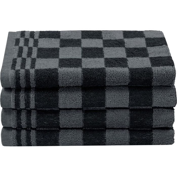 Набір з 4 бавовняних кухонних рушників розміром 50x50 см - добре поглинають вологу та зносостійкі - можна прати при температурі до