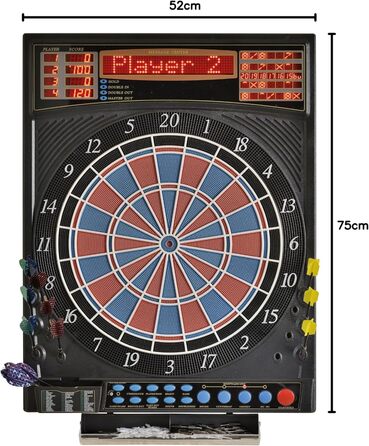 Електронна мішень для дартсу Dartona JX2000 Tournament Pro - Електронна мішень для дартсу Турнірна дошка з 41 грою та понад 200 варіаціями Дуже хороший рейтинг на Vergleich.org