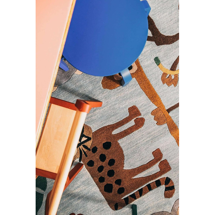 Килимок ручної роботи Savann, Килимок для дитячої кімнати, 170 x 240 см, Дитячий килимок для дітей, Ігровий килимок для немовлят,