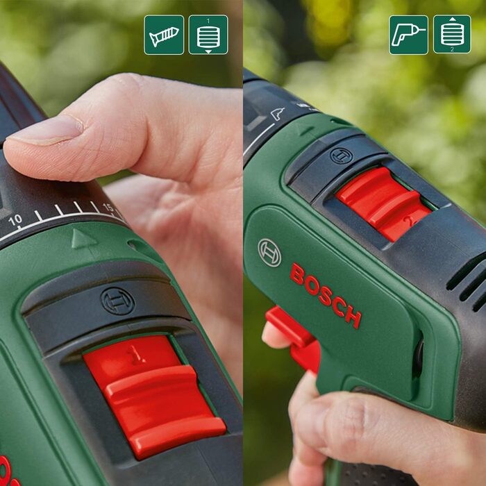 Акумуляторний шуруповерт Bosch EasyDrill 1200 (акумулятор 2,0 Ач, 12-вольтова система, набори свердел і викруток, у м'якій сумці)